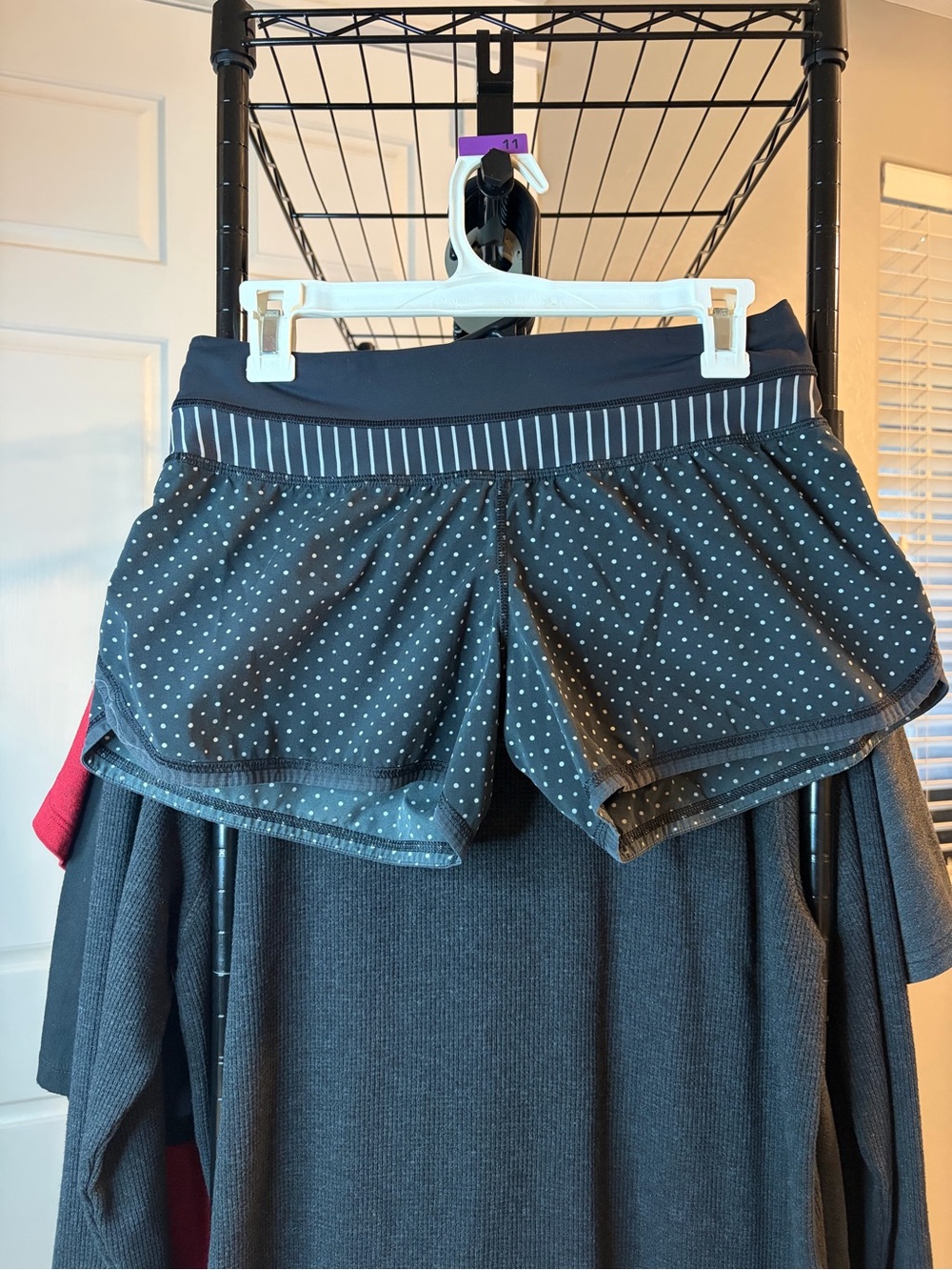 lululemon athletica Black Polka Dot Athletic Shorts